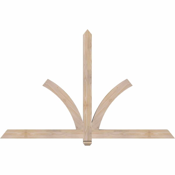 Ekena Millwork Redmond Smooth Timber Gable Bracket, Douglas Fir, 72"W x 45"H x 3 1/2"D x 3 1/2"F, 15/12 Pitch GBW072X45X0404RED00SDF - main